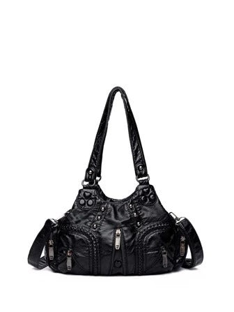 Esmee | Black Shoulder Bag with Studs