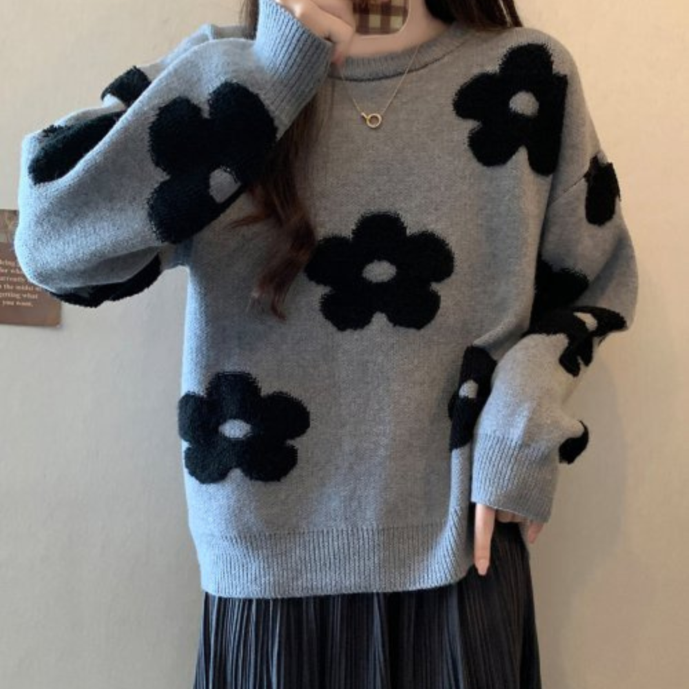 Sinci | Cozy Sweater with Floral Pattern