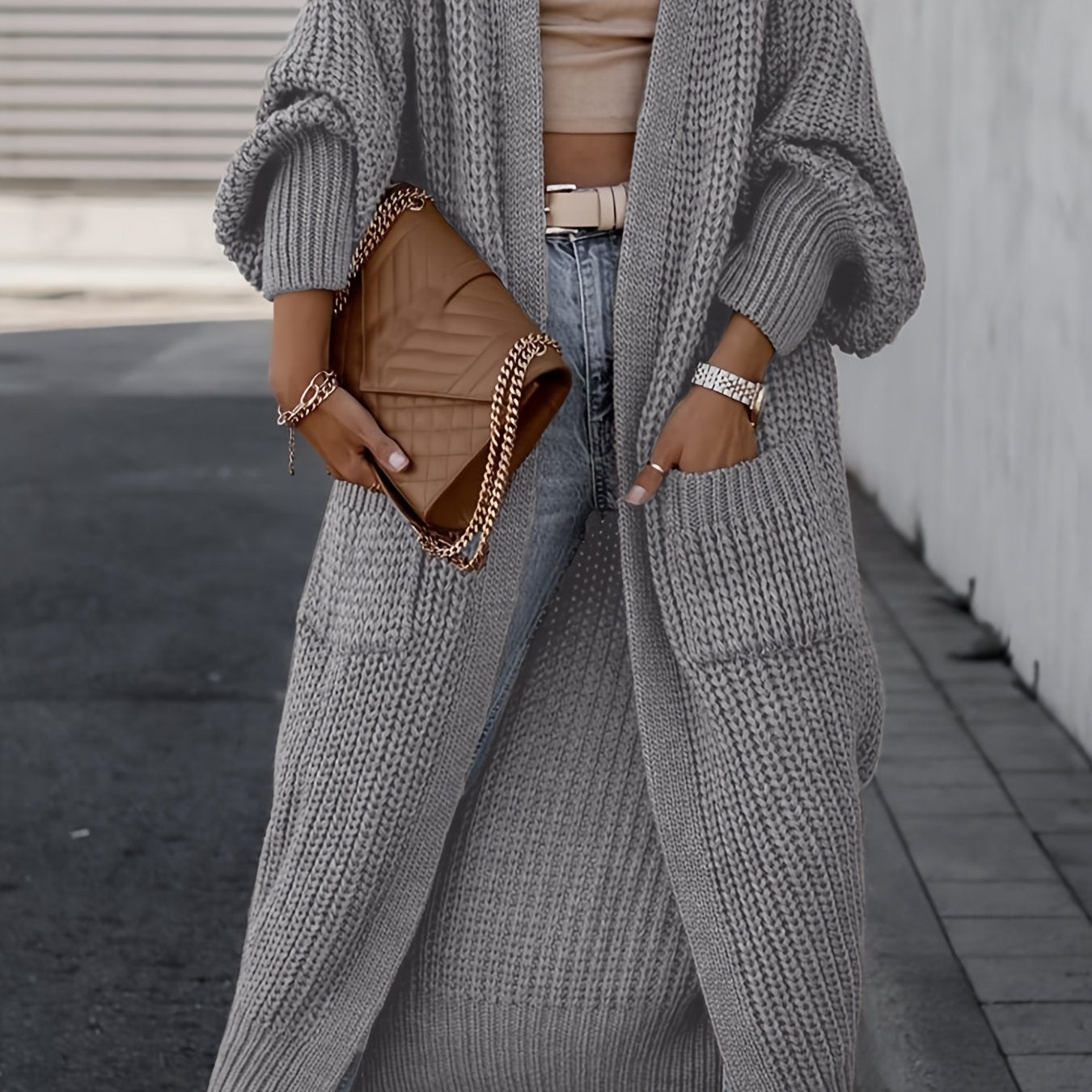 Elsa | Ribbed cardigan for women