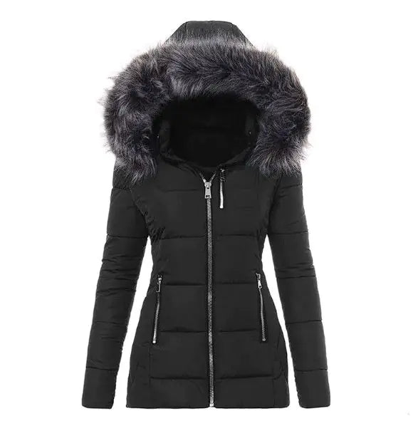 Kris | Stylish winter jacket with faux fur trim