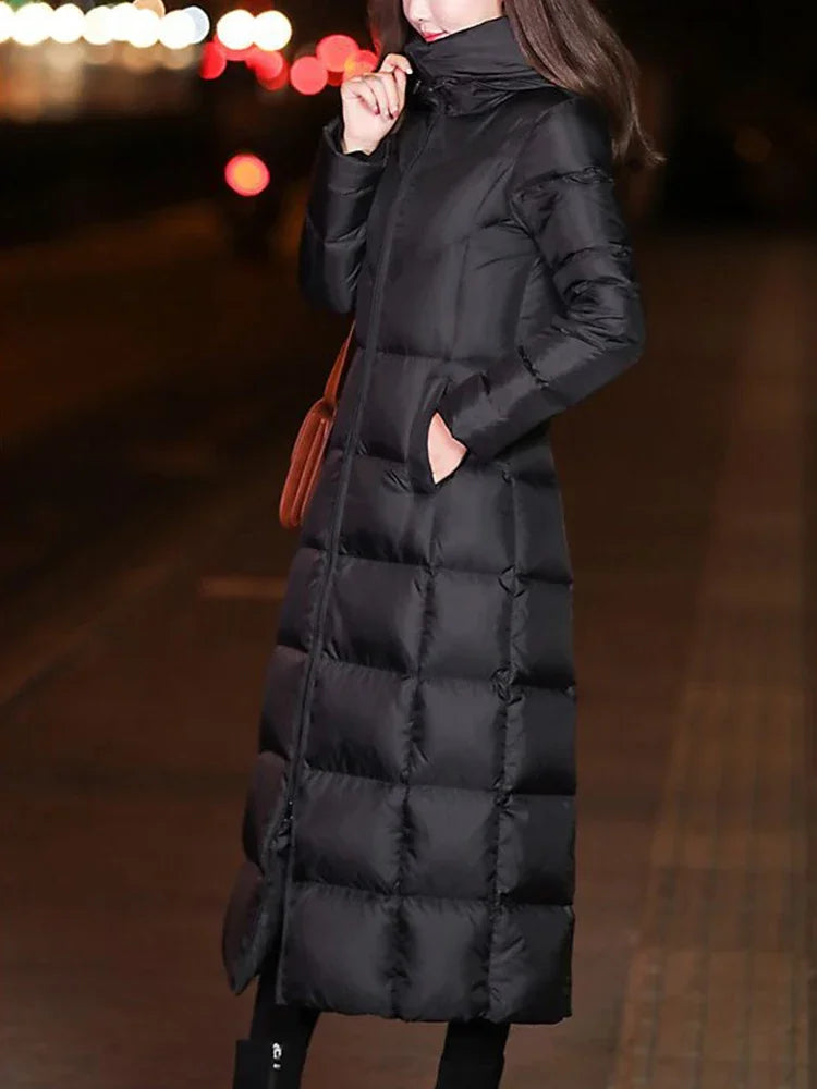 Lianne | Extra long, warm puffer jacket