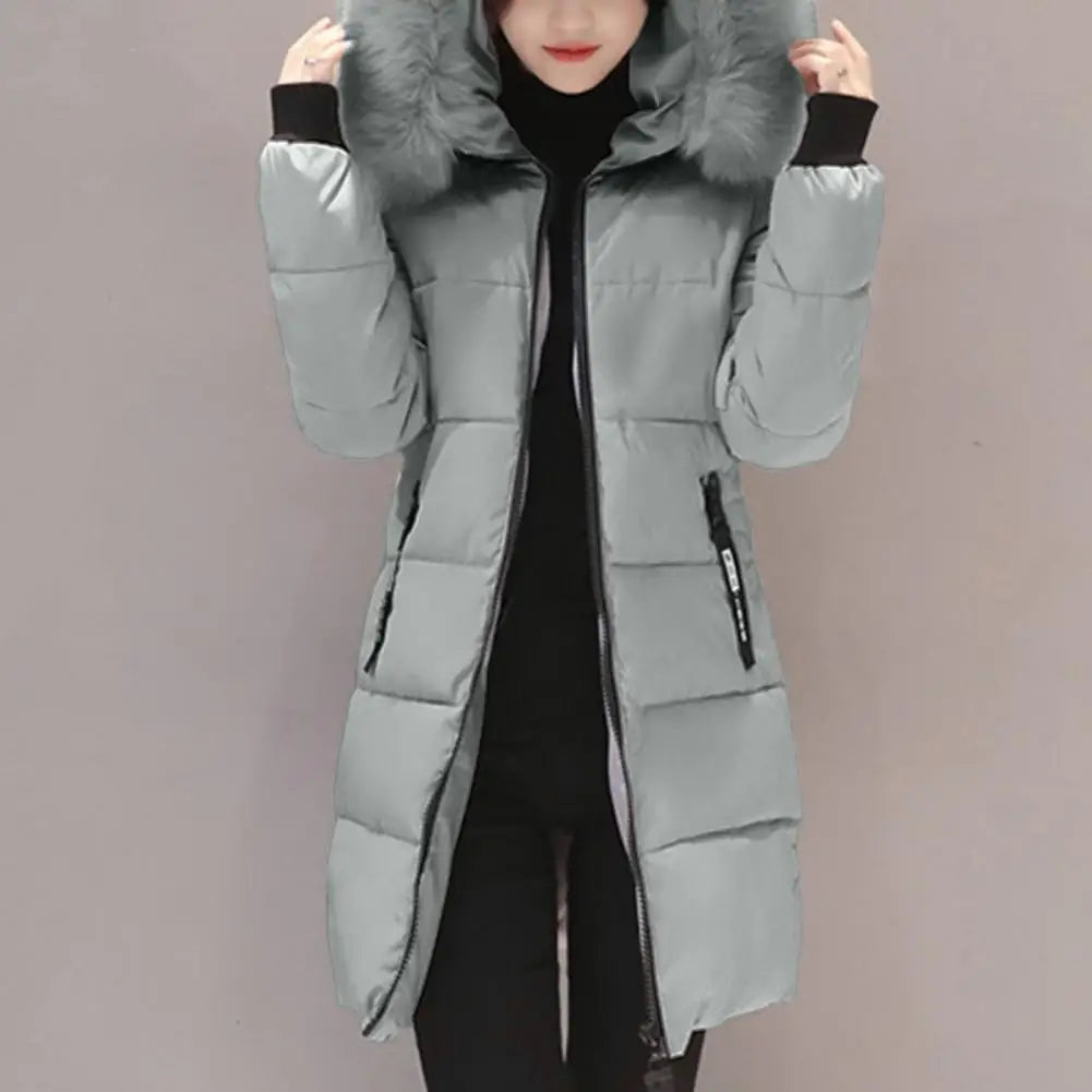 Holly | Warm puffer jacket with fur (vegan)