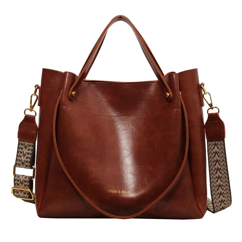 Nura | Elegant Leather Bag with Two Straps