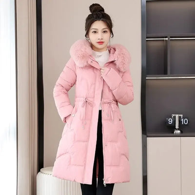 Fiora | Long warm fur coat - Windproof