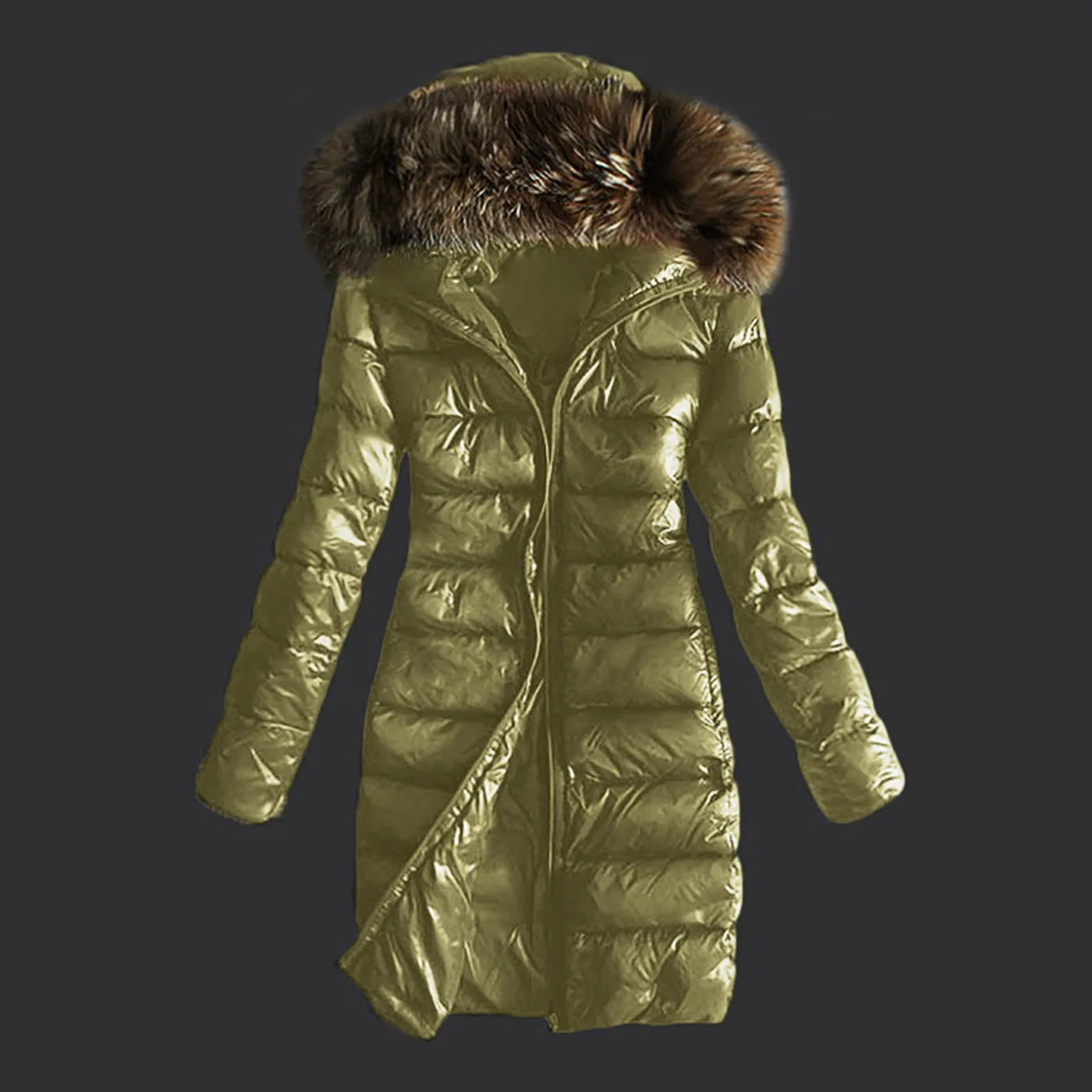 Diana | Warm puffer fur jacket - Windproof