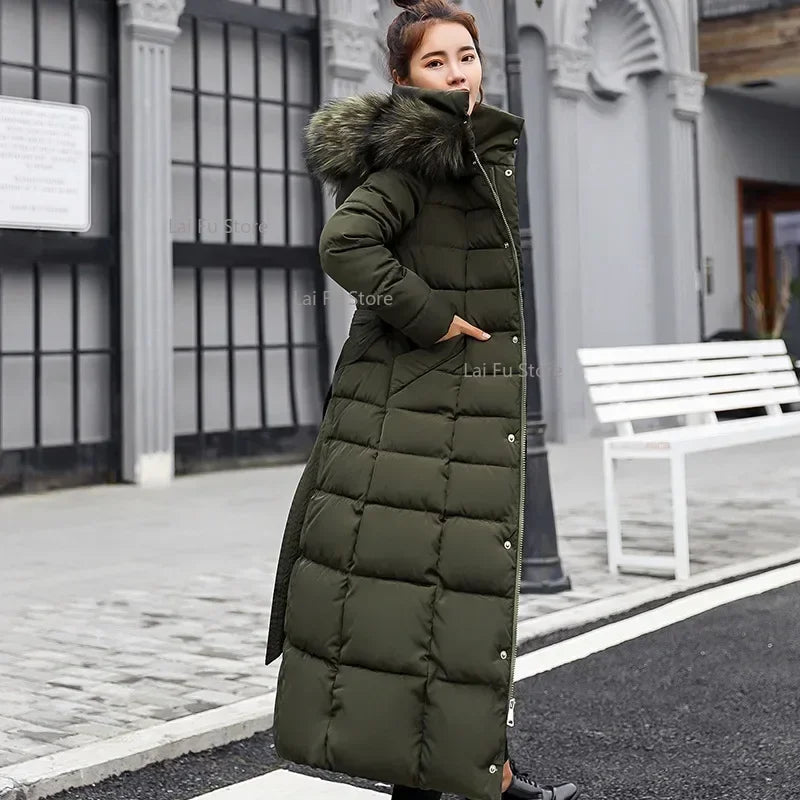 Verena | Long parka with vegan fur