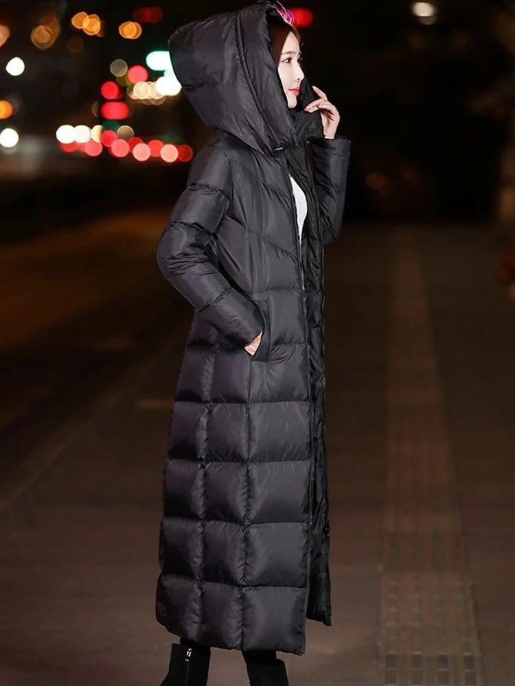 Lianne | Extra long, warm puffer jacket