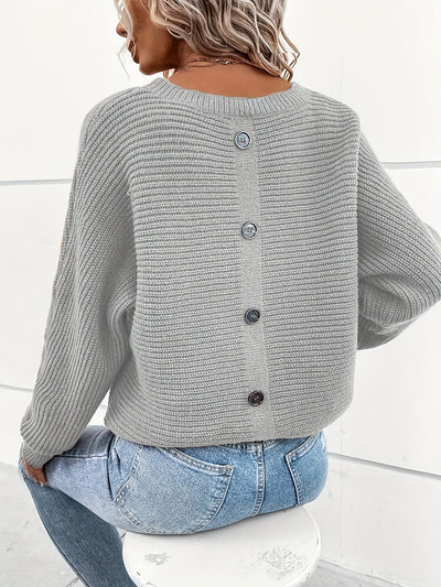 Oslo | Knitted Sweater with Button Placket