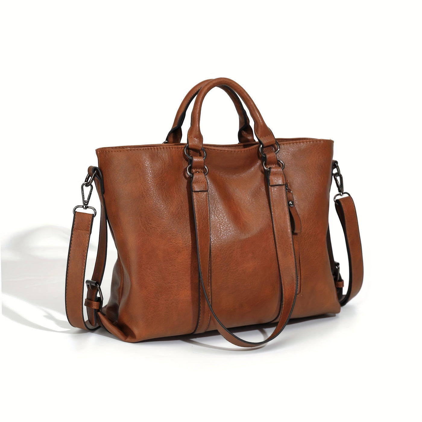 Charlotte | Vintage Faux Leather Tote Bag