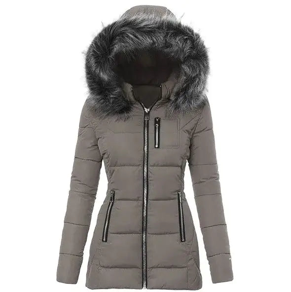 Kris | Stylish winter jacket with faux fur trim