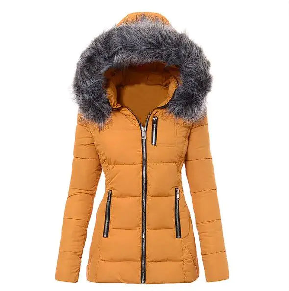 Kris | Stylish winter jacket with faux fur trim