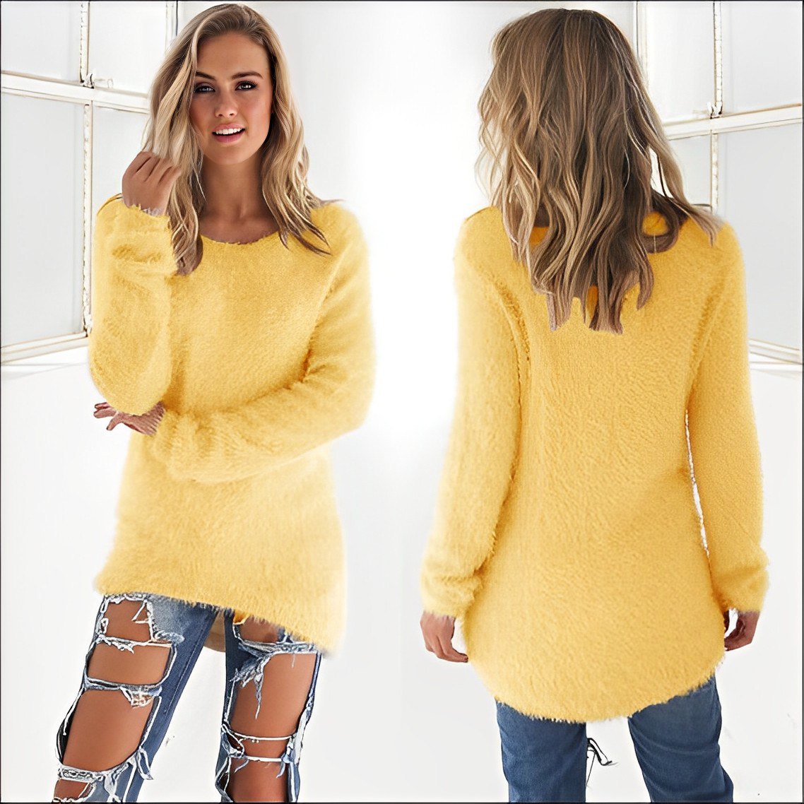 Amelia | Casual Long-Sleeve Sweater with O-Neck