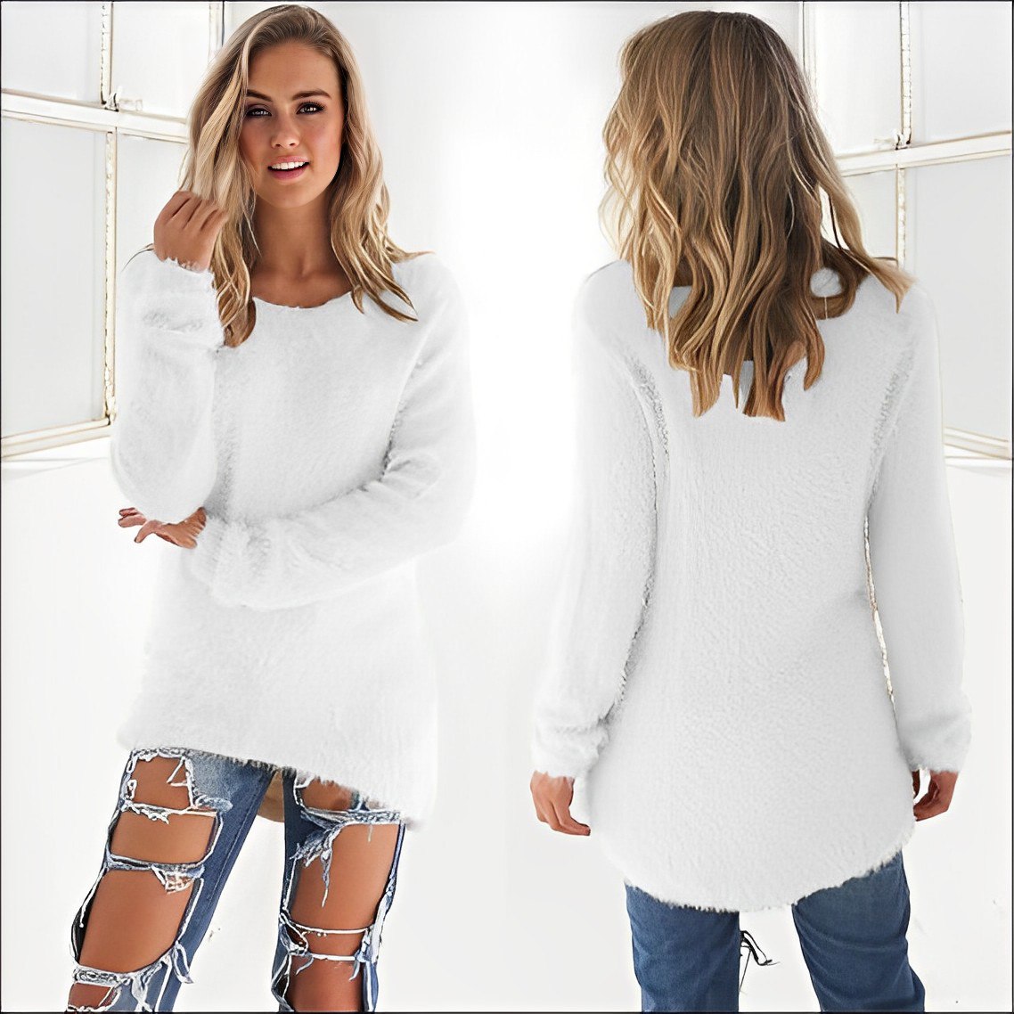 Amelia | Casual Long-Sleeve Sweater with O-Neck