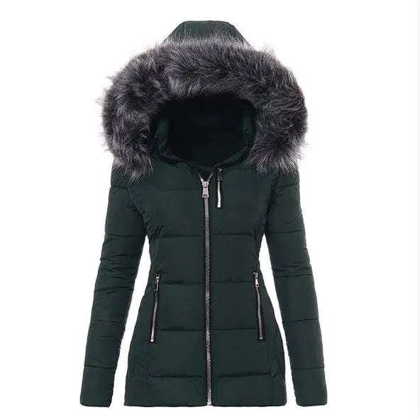 Kris | Stylish winter jacket with faux fur trim