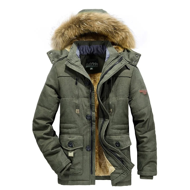 Julius | Warm Winter Jacket with Hood for Men